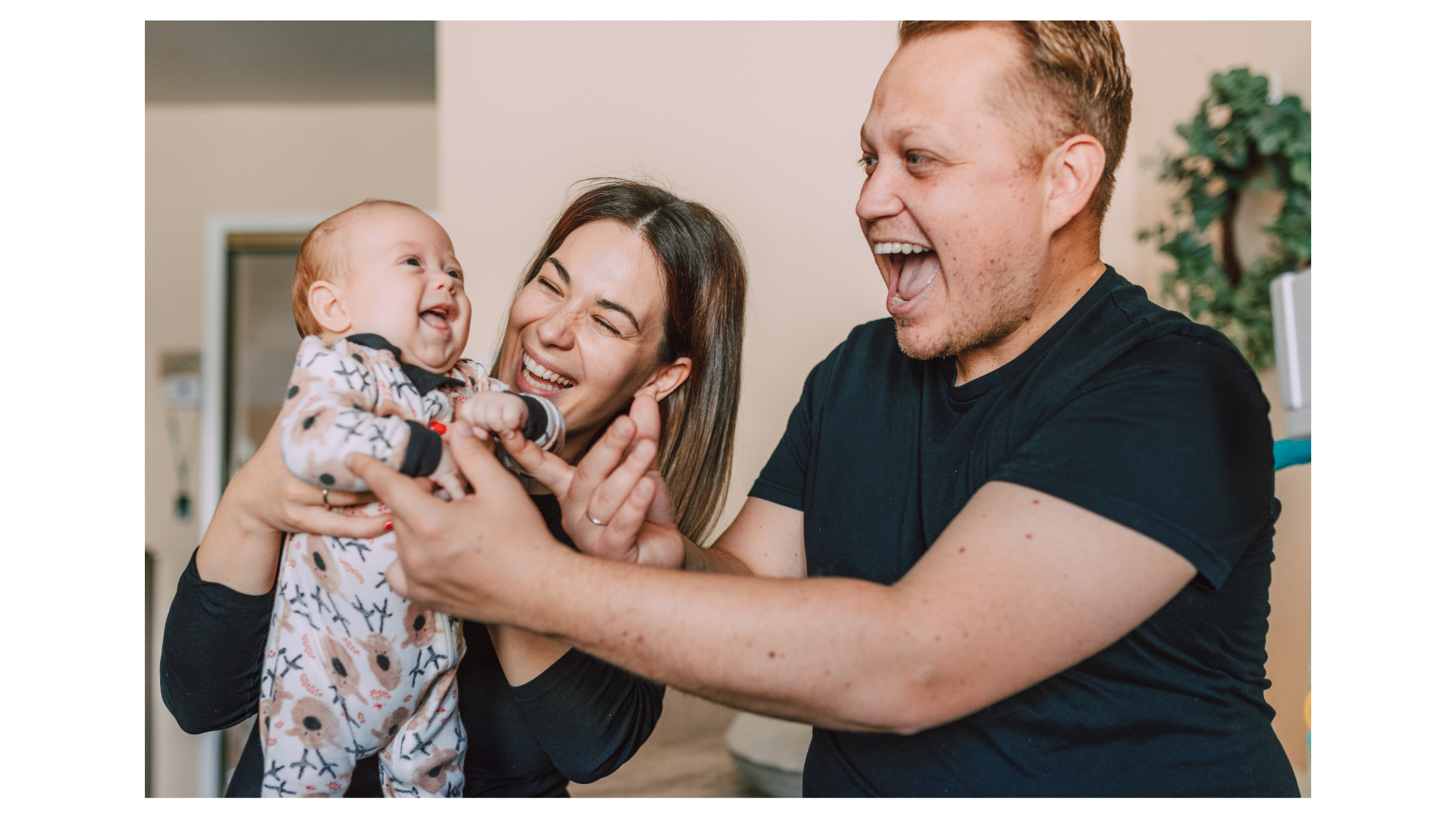 Happy family with baby